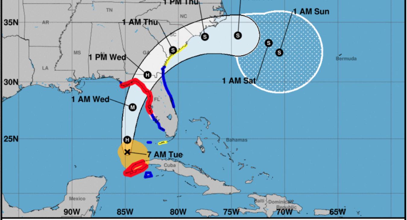 Hurricane Idalia Tuesday track