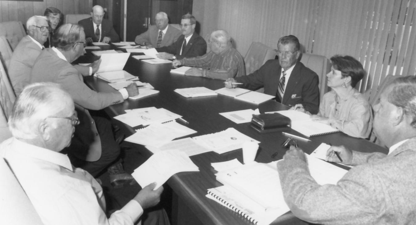 File photo from a Board of Trustees meeting in 1998.