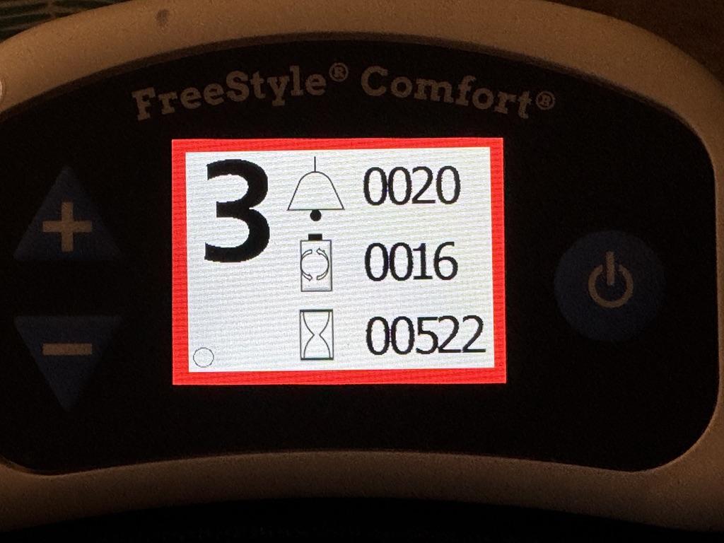 Caire FreeStyle Comfort portable oxygen concentrator hours meter.jpeg